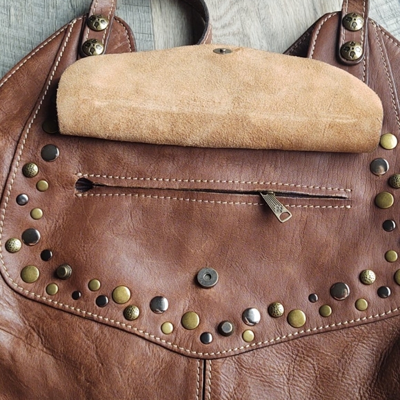 Patricia Nash Brown Satchel - Picture 5 of 6